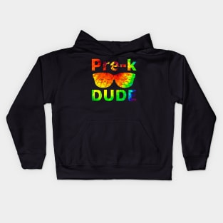 Kids Pre-K Dude First Day of School Funny Back to School Boys Gifts Kids Hoodie